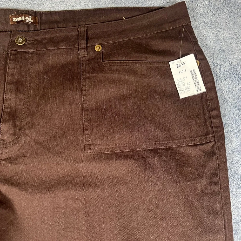 Zana-Di Jeans Brown Wide‎ Leg Trousers High Rise Stretch Jeans Size 26